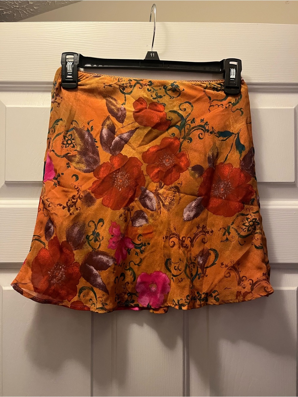 Orange Floral Wild Fable Mini Skirt Size XXS